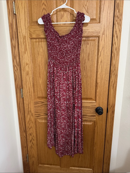 T.J.Maxx Dresses & Skirts - T.J.Maxx Burgundy Floral Maxi Dress